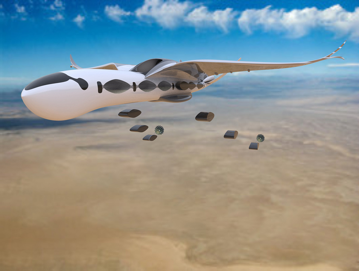 Airdrop，space flight，Future aircraft，spacecraft，