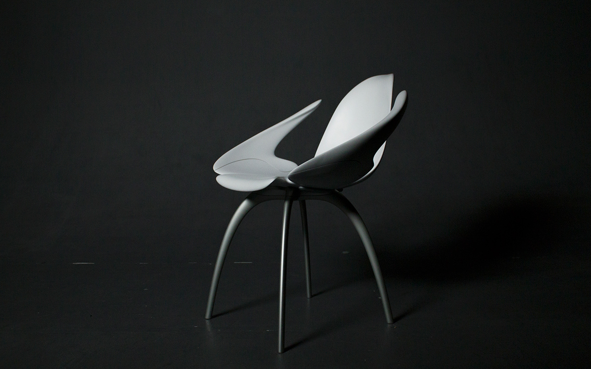 Bud Chair，chair，grey，