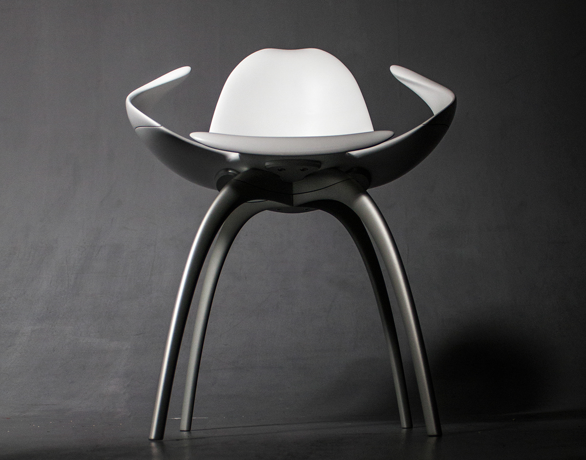 Bud Chair，chair，grey，