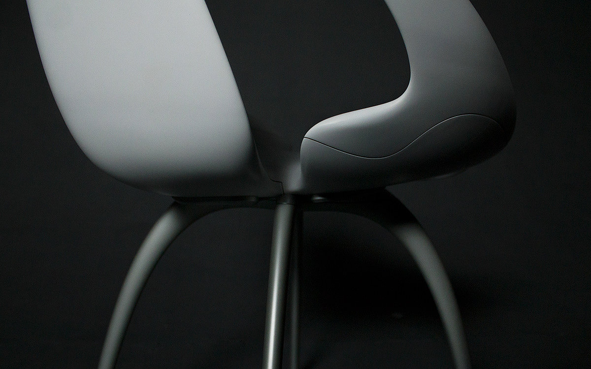 Bud Chair，chair，grey，