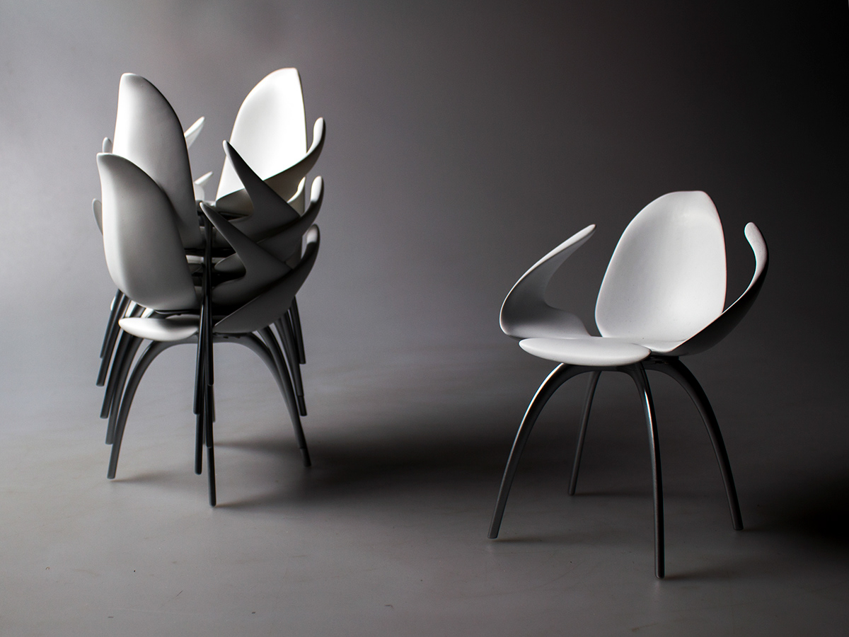 Bud Chair，chair，grey，