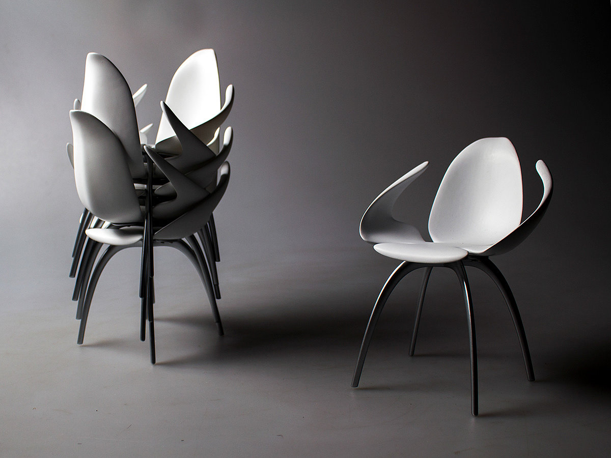 Bud Chair，chair，grey，