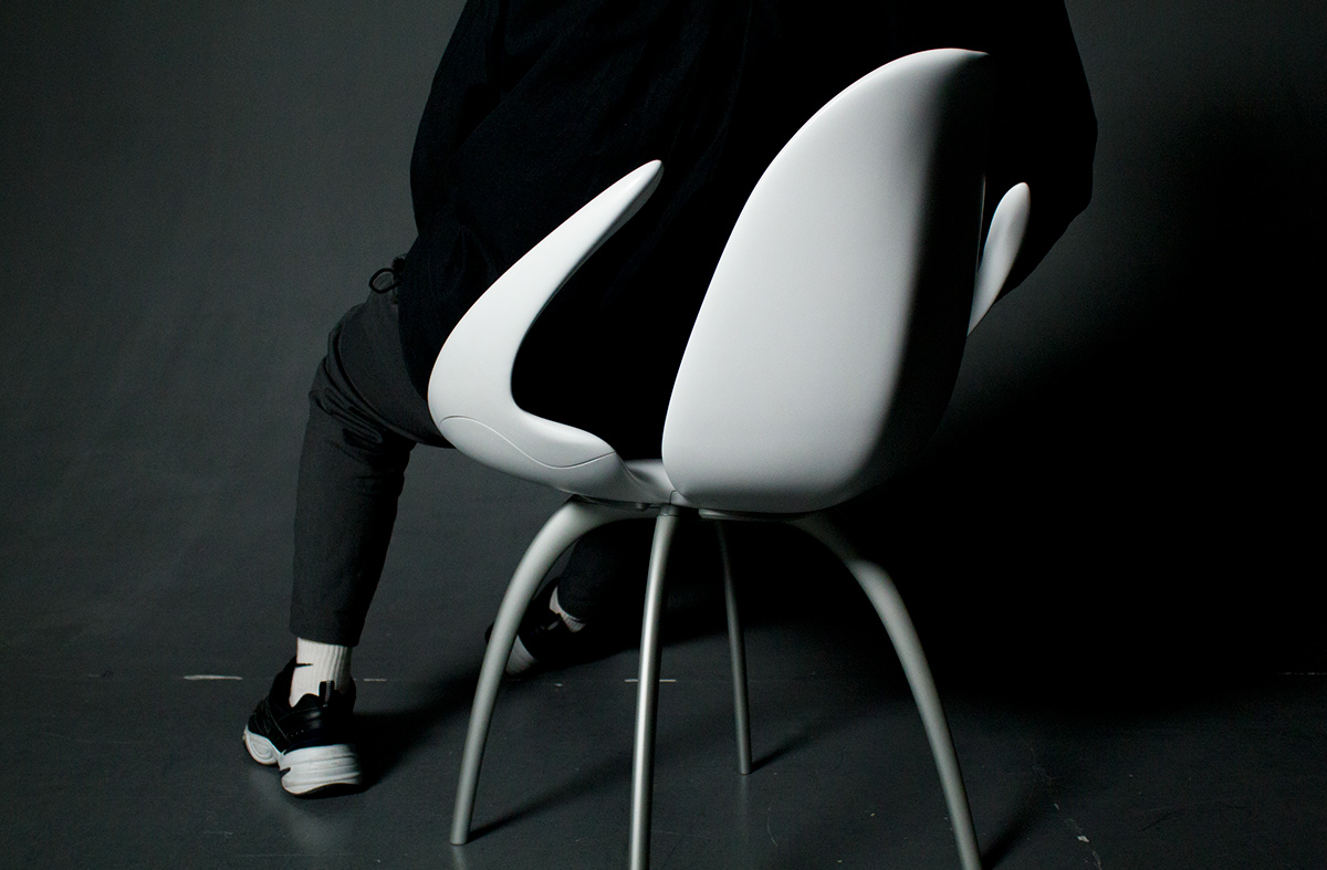 Bud Chair，chair，grey，