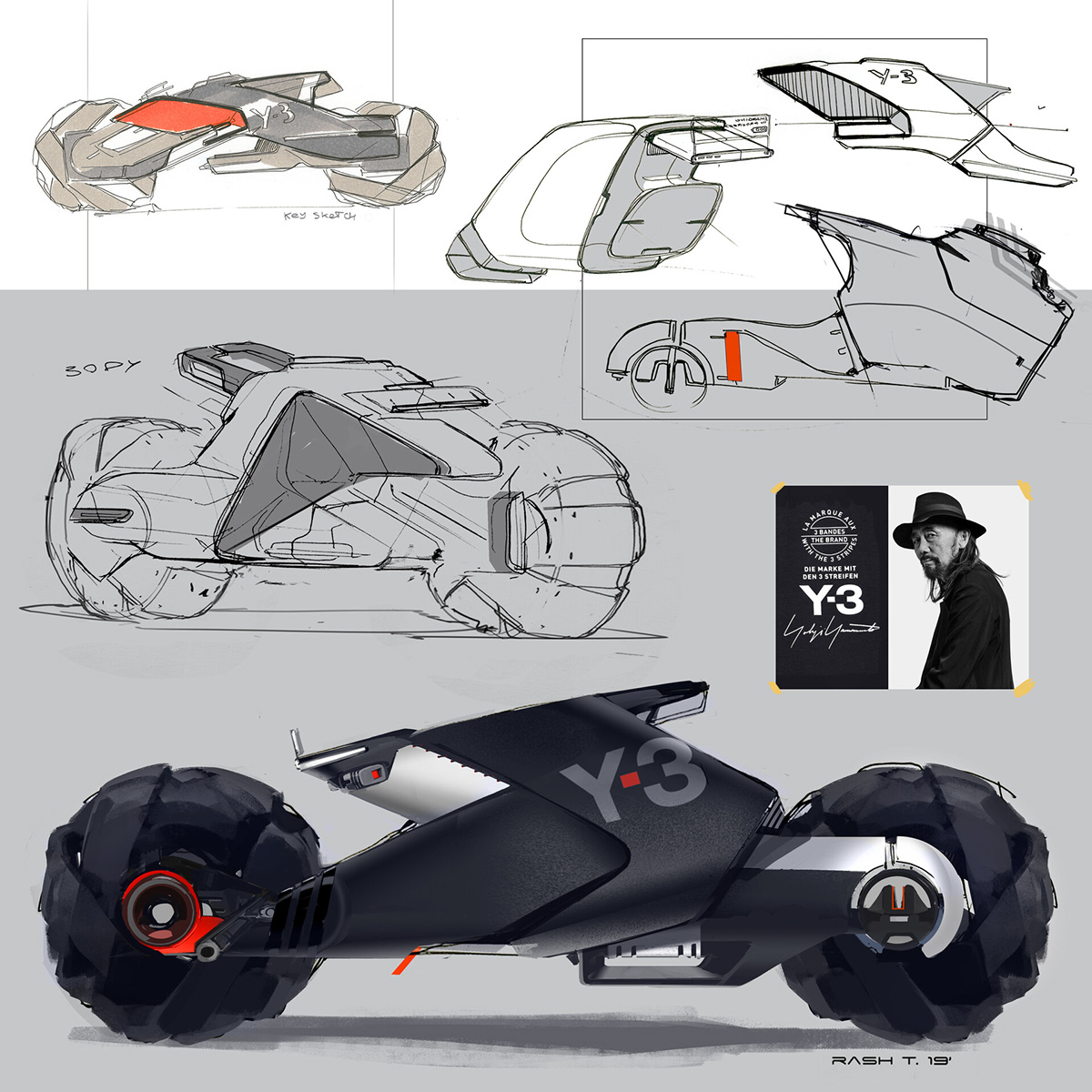 motorcycle，sketch，conceptual design，