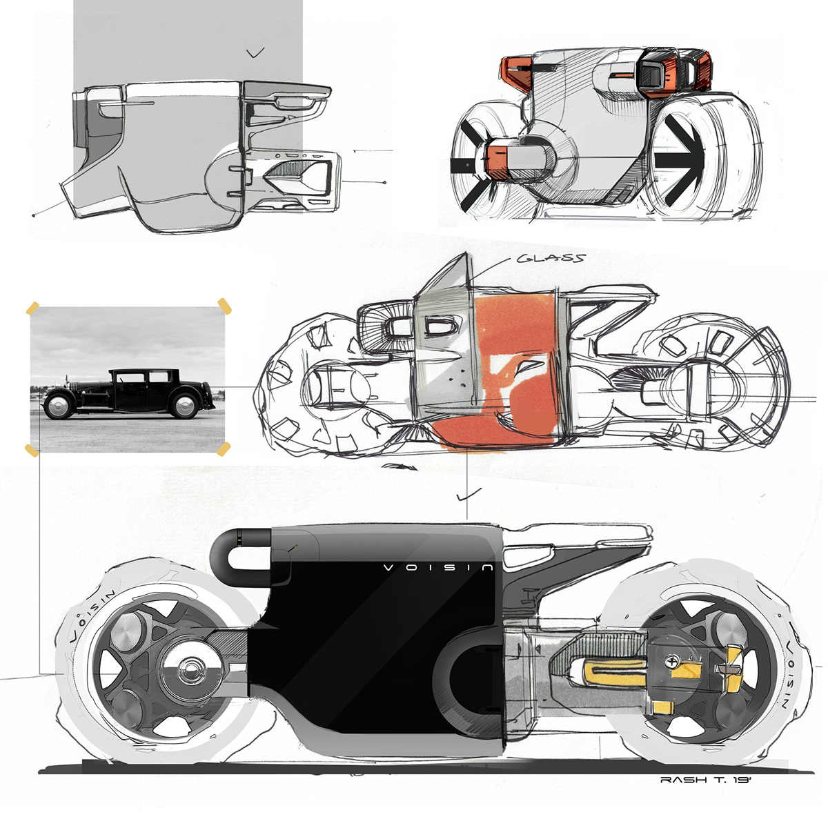 motorcycle，sketch，conceptual design，