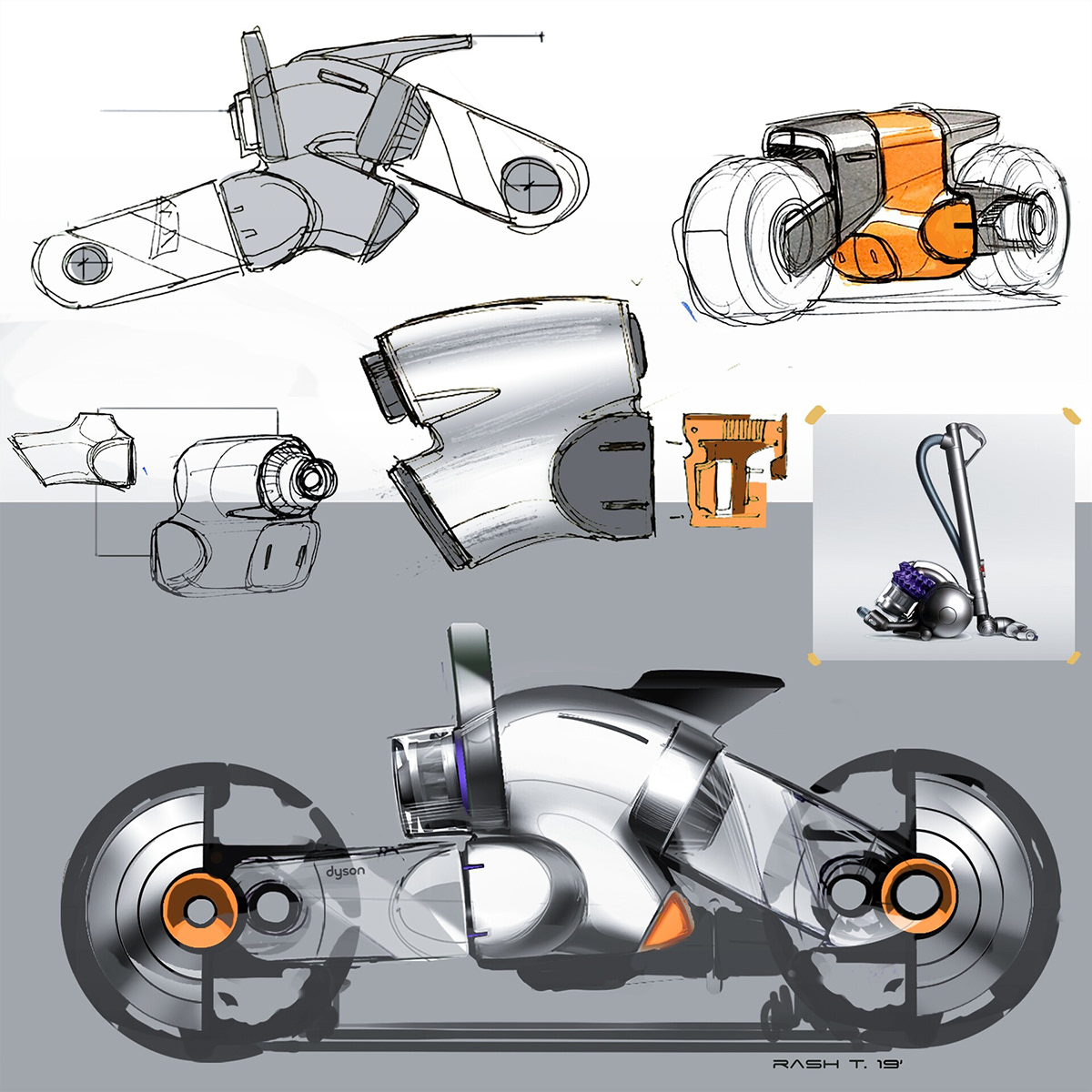 motorcycle，sketch，conceptual design，