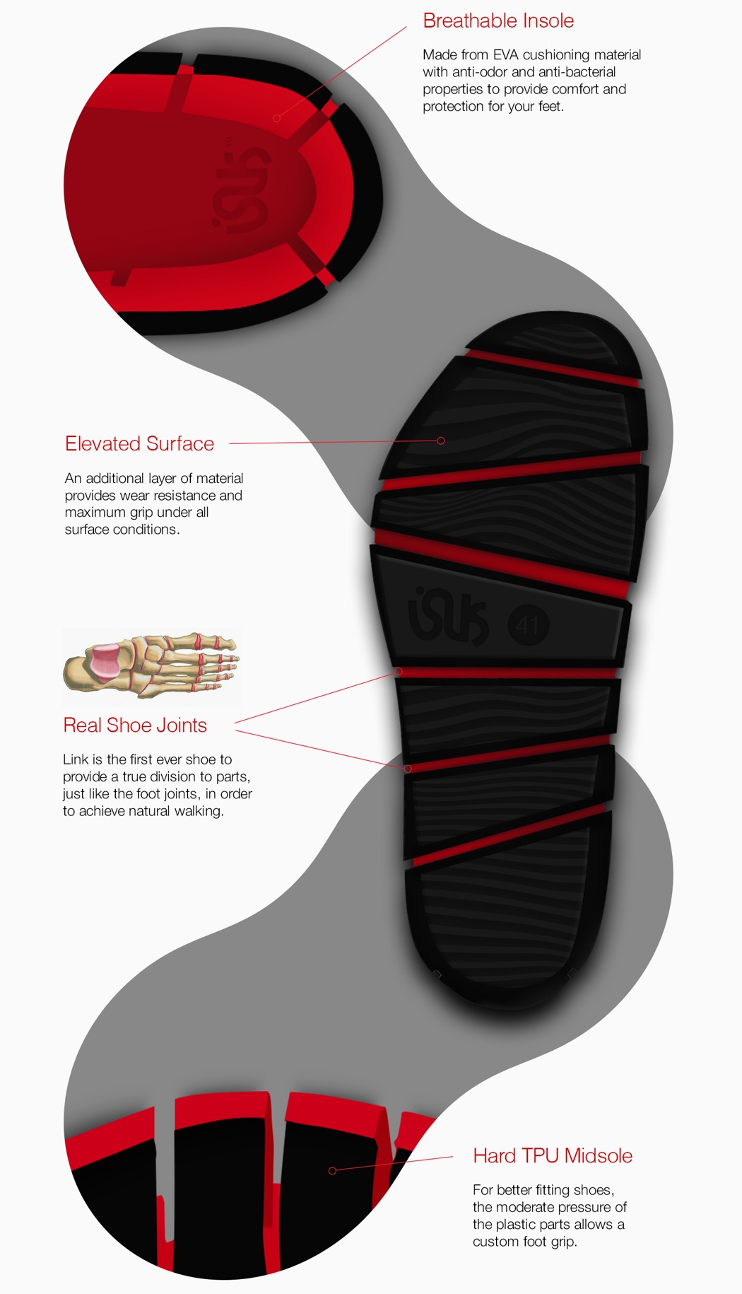 black，shoes，LINK，