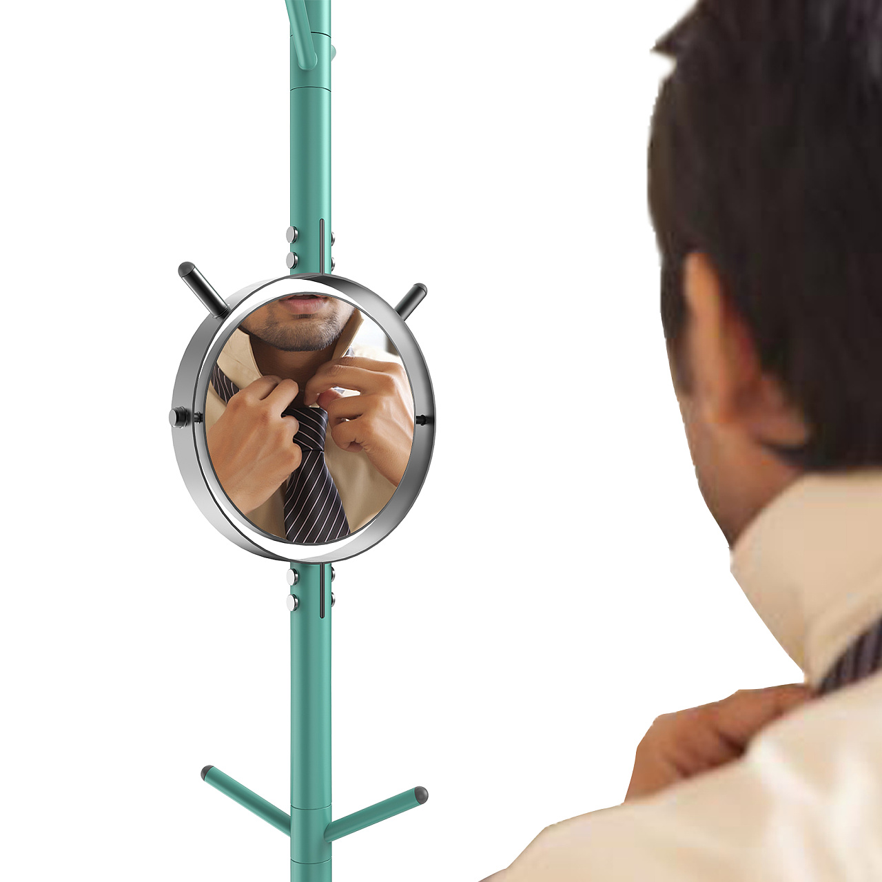 Coat rack，furniture，Home Furnishing，coat hanger，bright mirror，Bright Mirror，mirror，rotate，