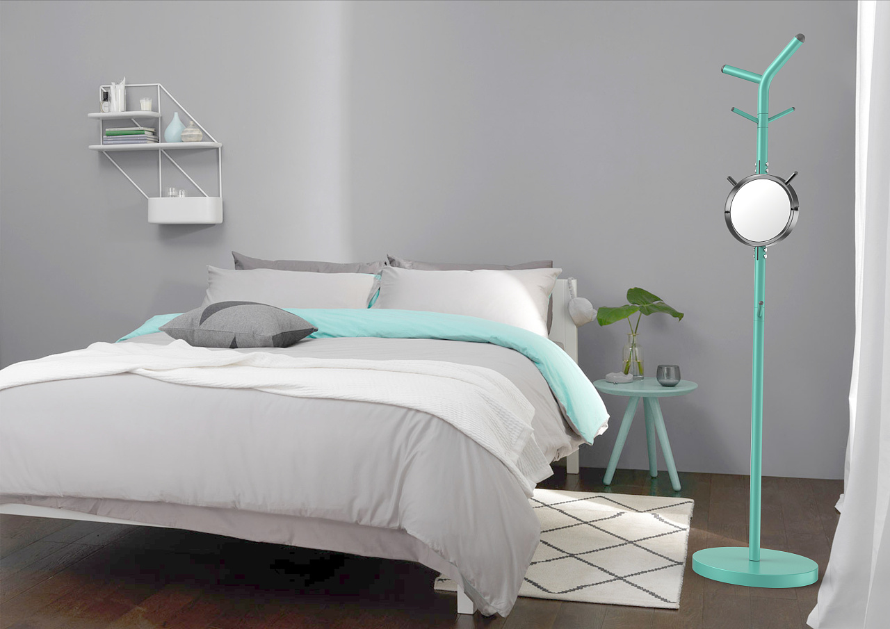 Coat rack，furniture，Home Furnishing，coat hanger，bright mirror，Bright Mirror，mirror，rotate，