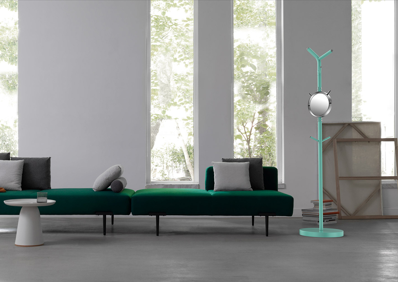 Coat rack，furniture，Home Furnishing，coat hanger，bright mirror，Bright Mirror，mirror，rotate，