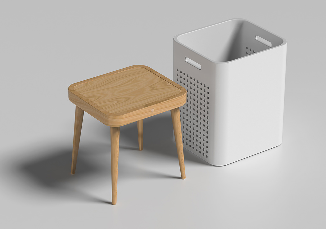AB Rh+ Yang，JUSTlook，Laundry basket，Side table，