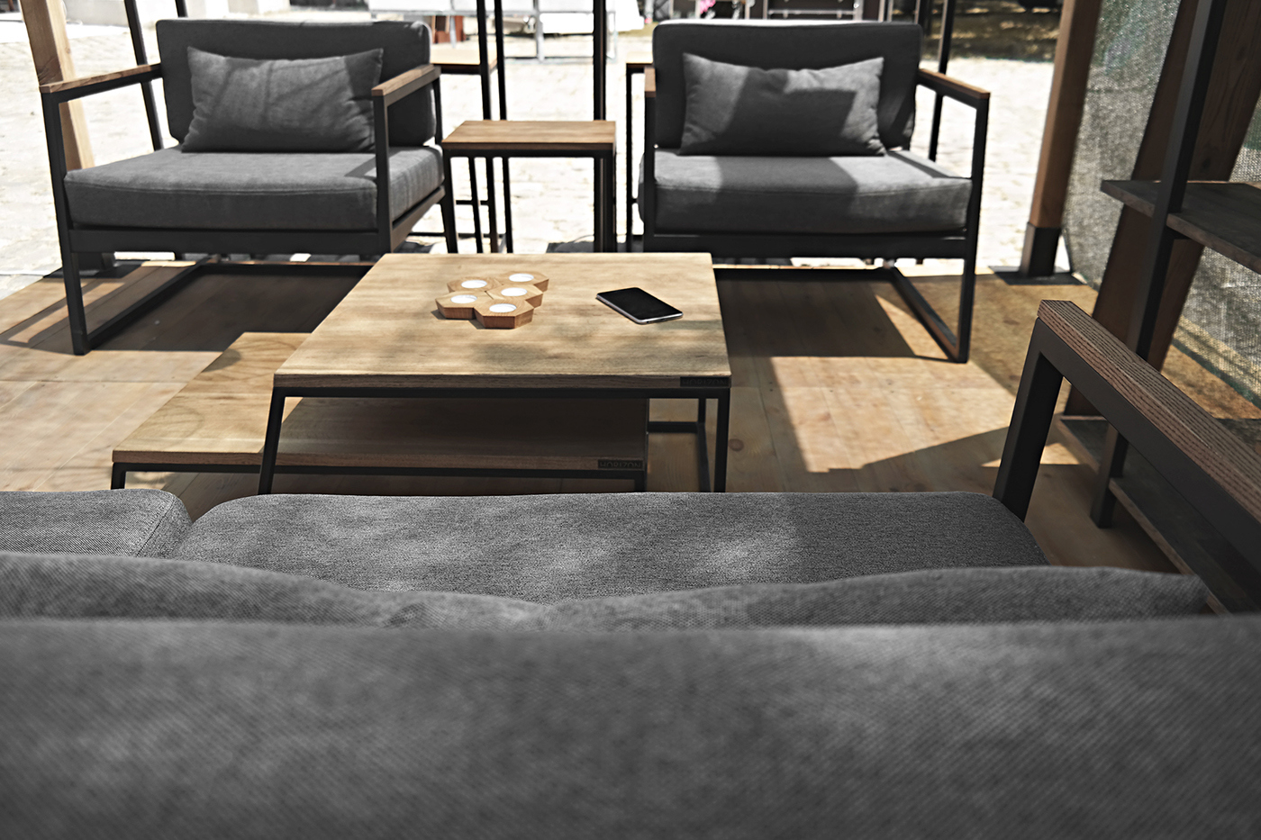 Home Furnishing，furniture，Simplicity，woodiness，flax，Public seat，