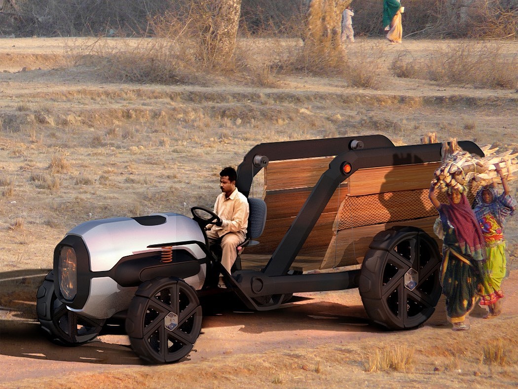 industrial design，product design，multi-function，One car serves all，Tractor, ambulance, etc，