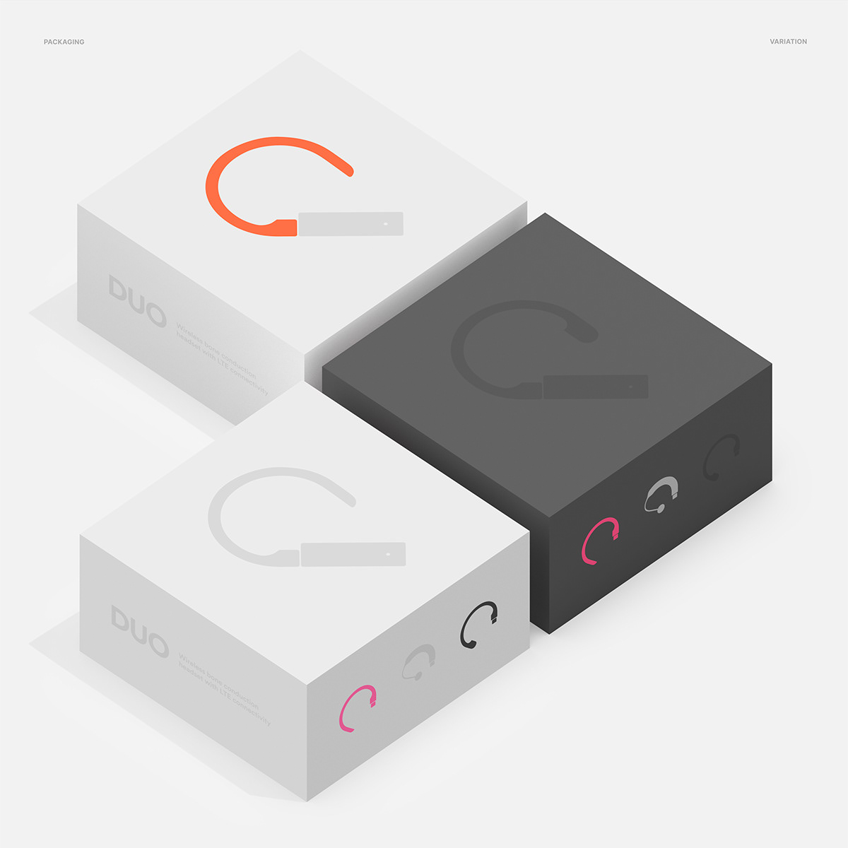 Duo，Wireless headset，white，