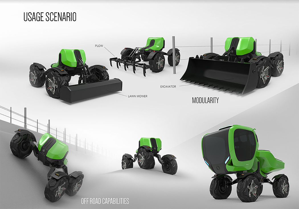 green，Automobile design，Unimog Mercedes，