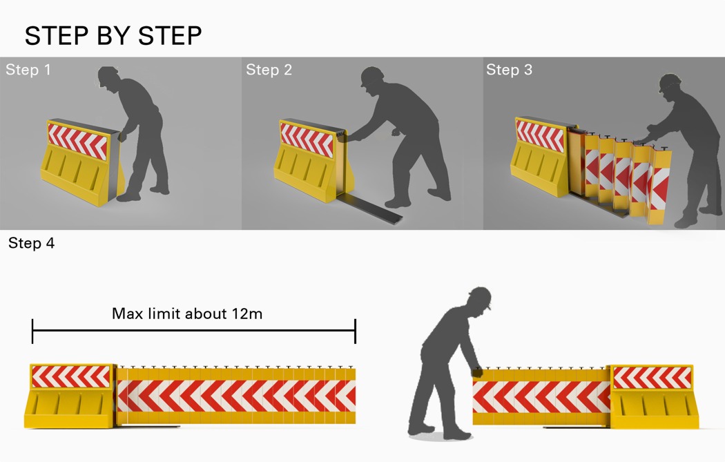 yellow，Barrier design，Easy-Pull Barrier，