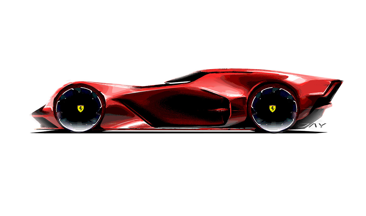 automobile，Hanjie Zhao，Hand drawn，draft，