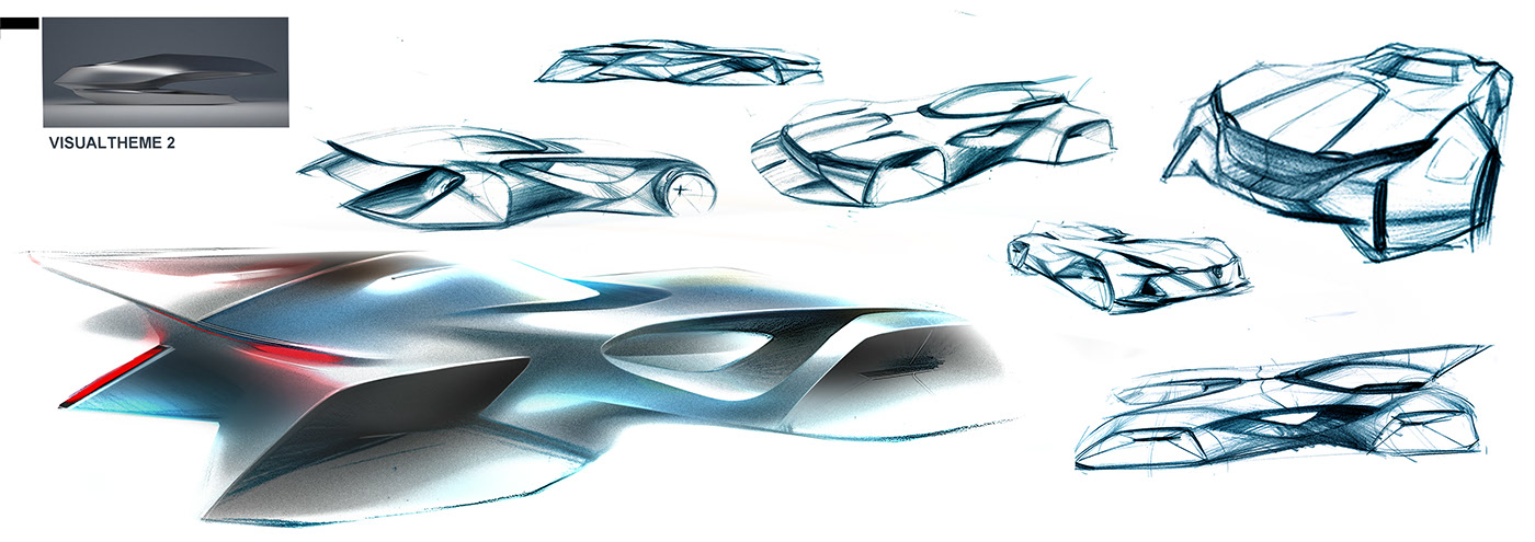 automobile，Hanjie Zhao，Hand drawn，draft，