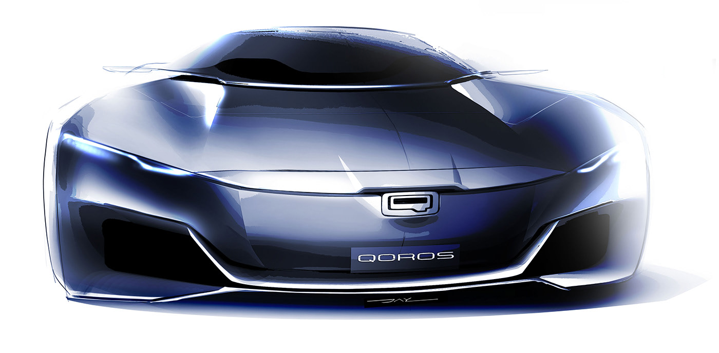 automobile，Hanjie Zhao，Hand drawn，draft，