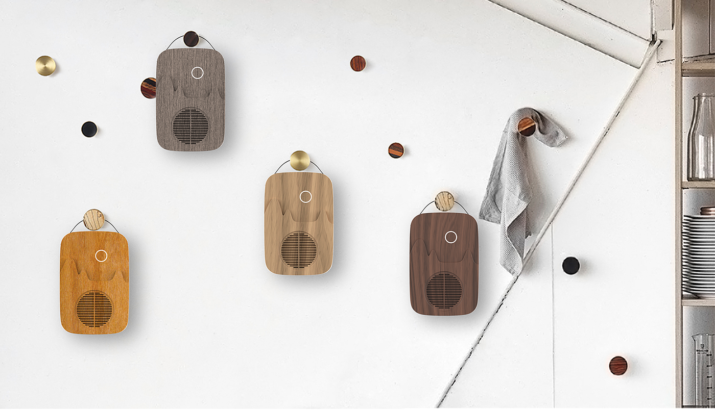 Wireless charging + wooden loudspeaker，