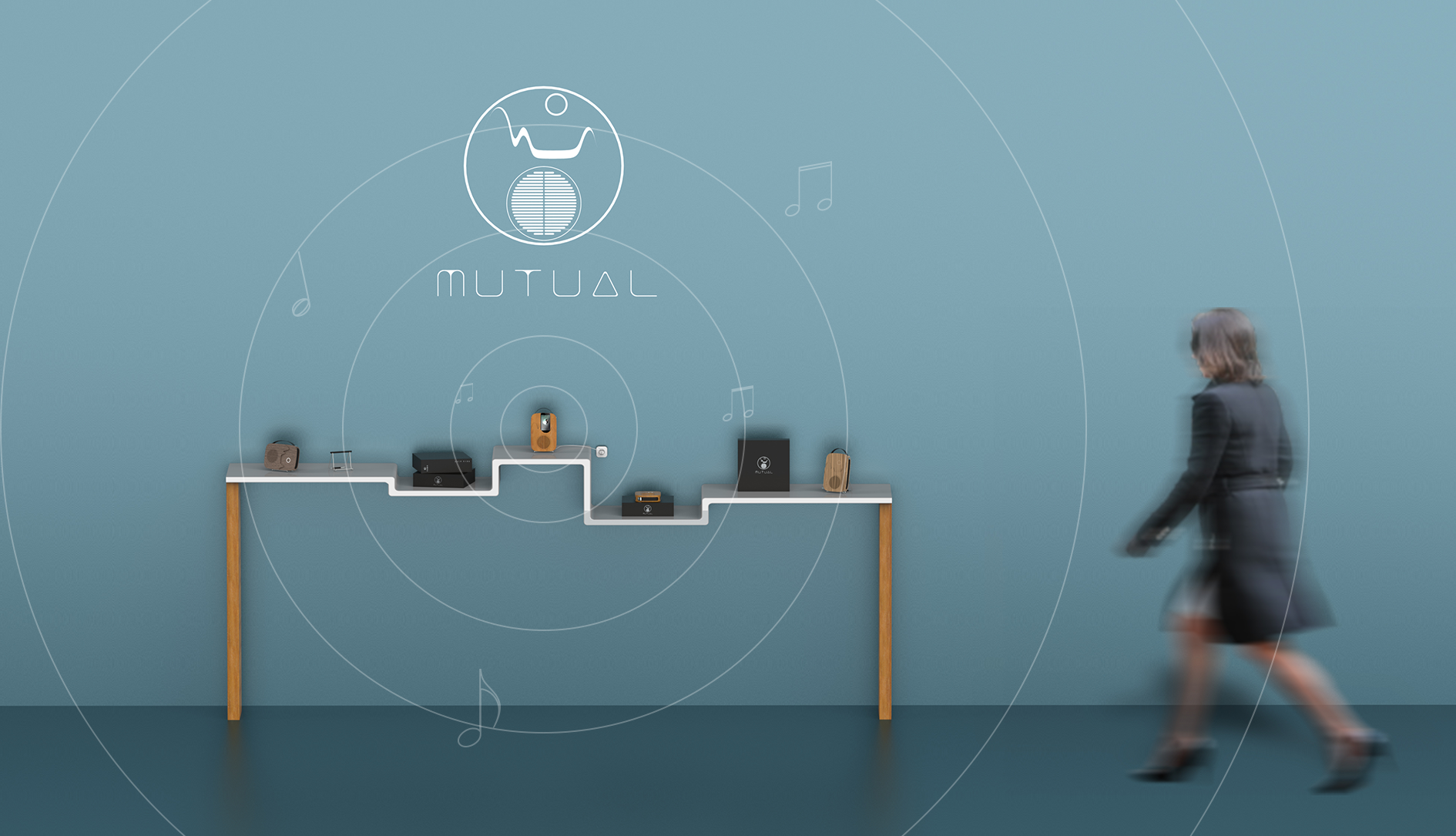 Wireless charging + wooden loudspeaker，