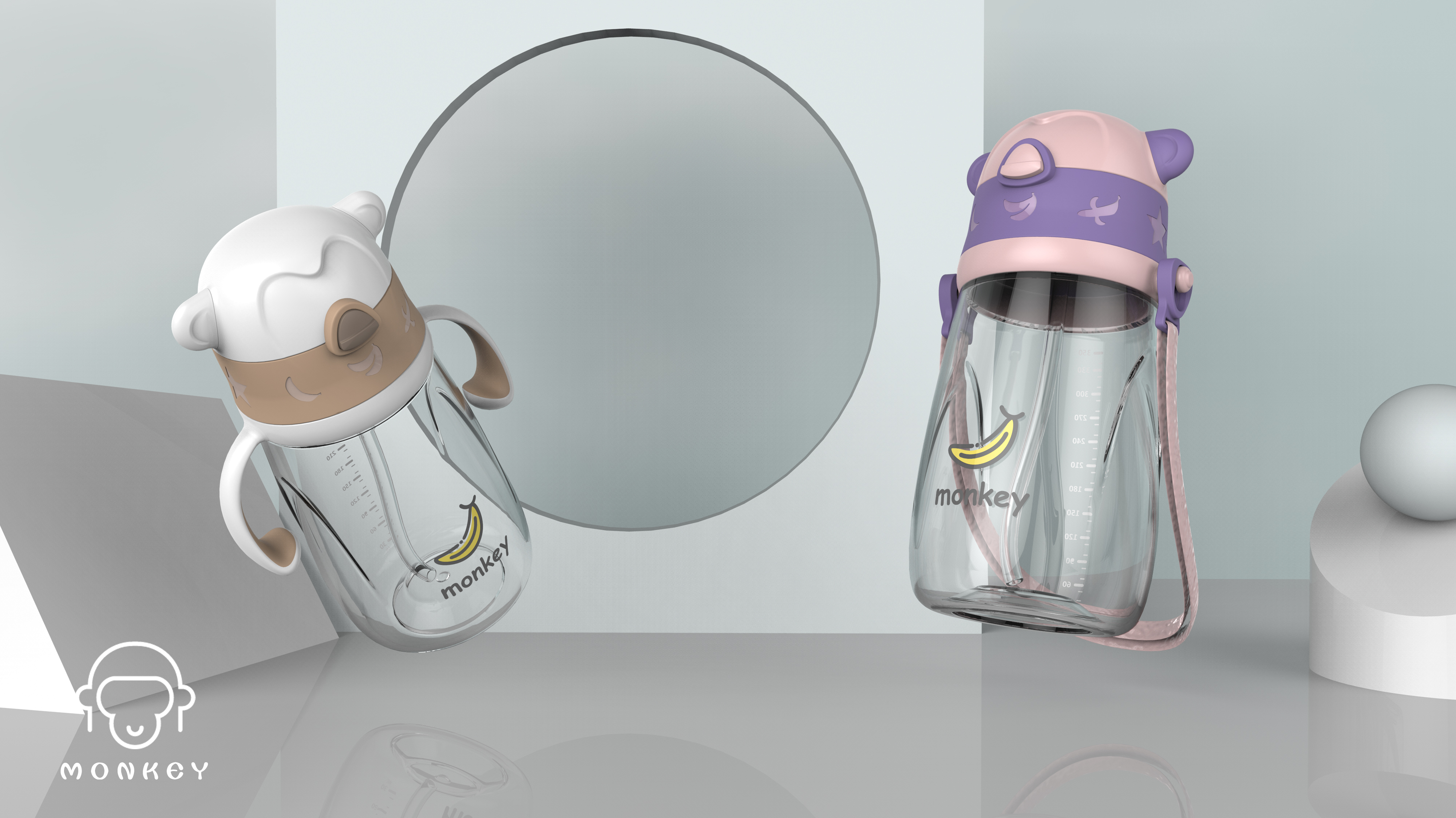 Children's water cup，Straw cup，Portable kettle design，Children's Cup，Cup design，Creative water cup，Thermal insulation kettle，Bottle setting，