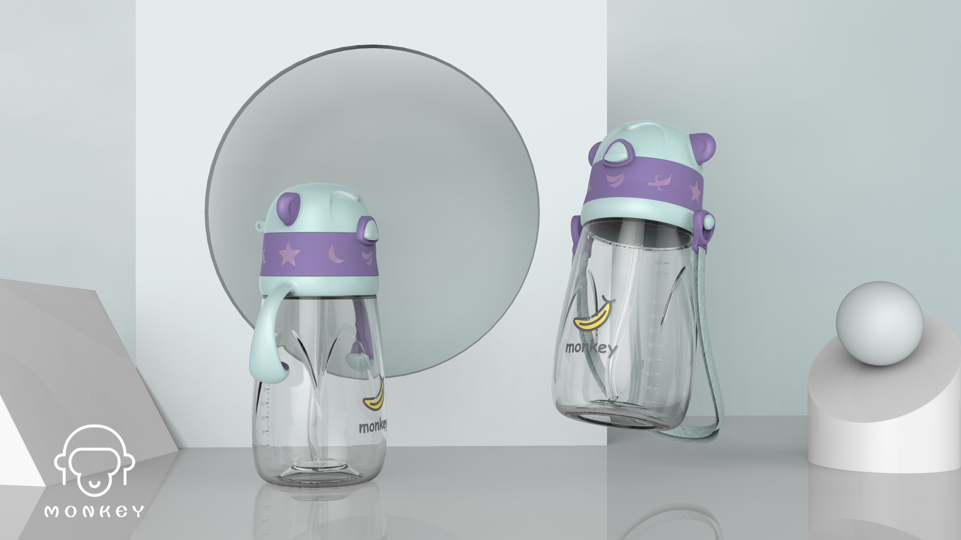 Children's water cup，Straw cup，Portable kettle design，Children's Cup，Cup design，Creative water cup，Thermal insulation kettle，Bottle setting，