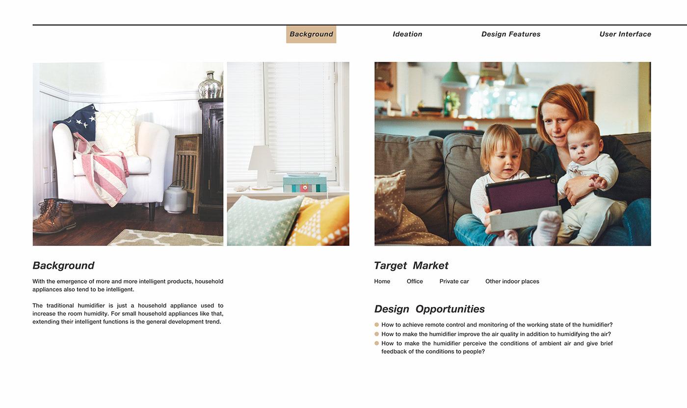 industrial design，Household appliances，Intellectualization，Humidifier，