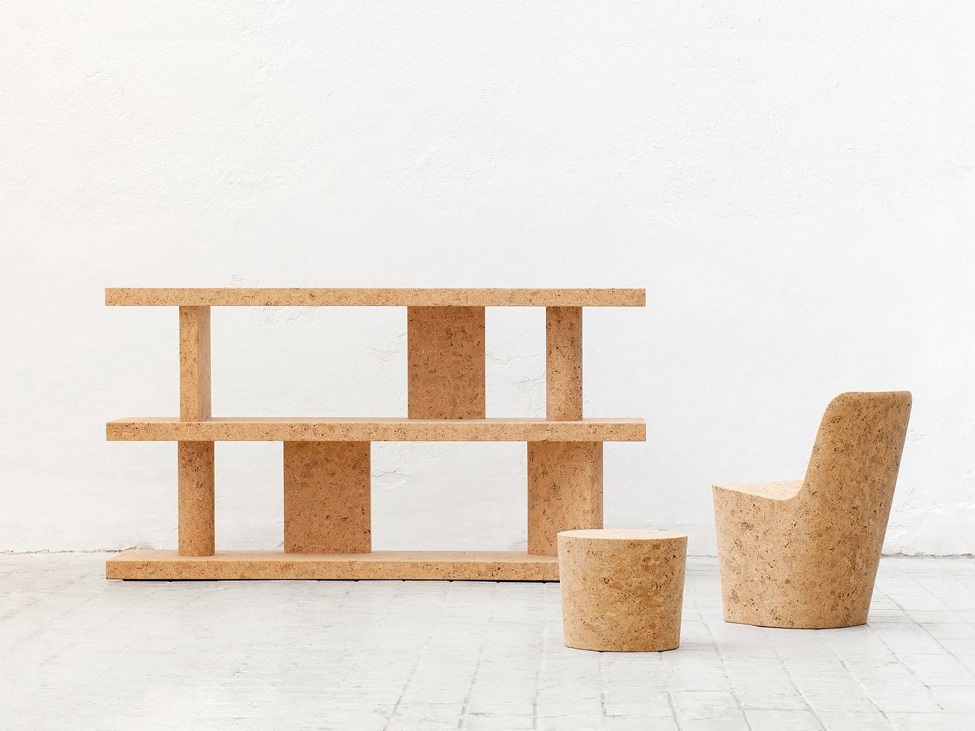 Cork，chair，bookshelf，Jasper Morrison，