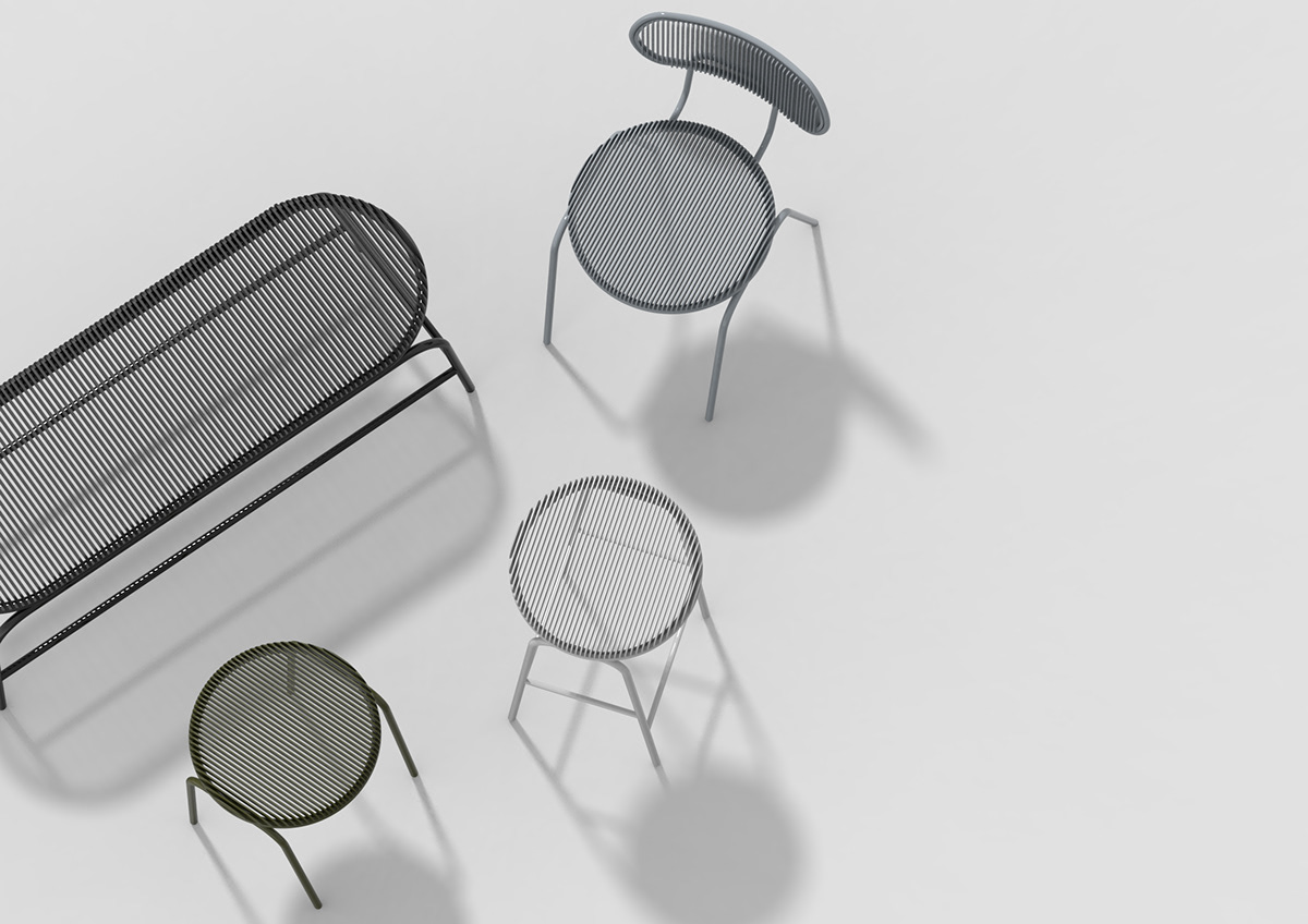 product design，black，straight line，industrial design，stool，chair，furniture，