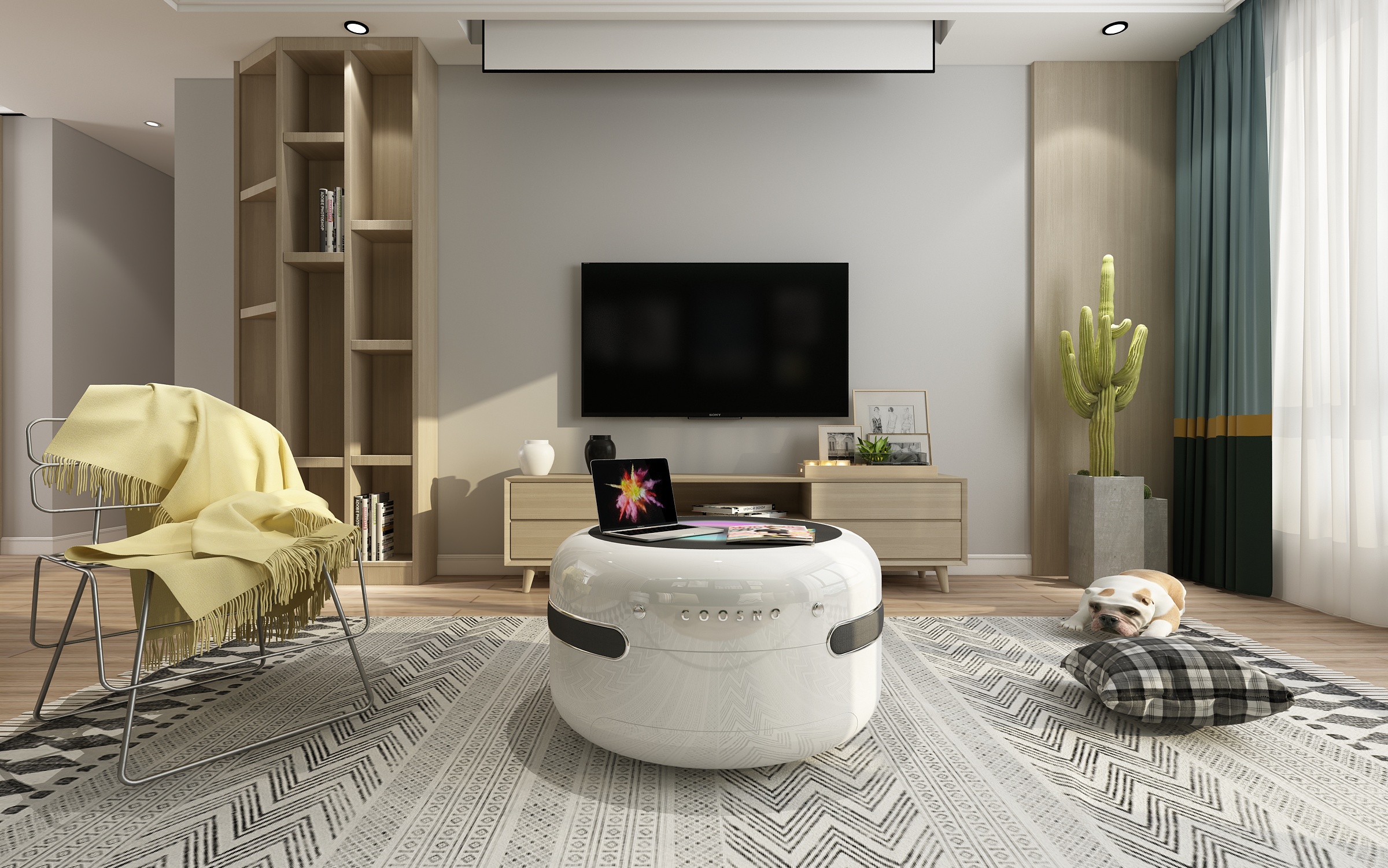 Refrigerator，Coffee table，tea table，artificial intelligence，Built in refrigerator，Bluetooth Speaker ，Wireless charging，Google Voice assistant，