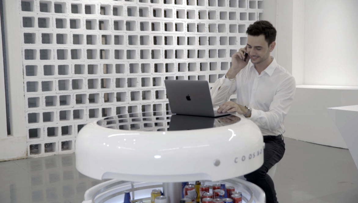 Refrigerator，Coffee table，tea table，artificial intelligence，Built in refrigerator，Bluetooth Speaker ，Wireless charging，Google Voice assistant，