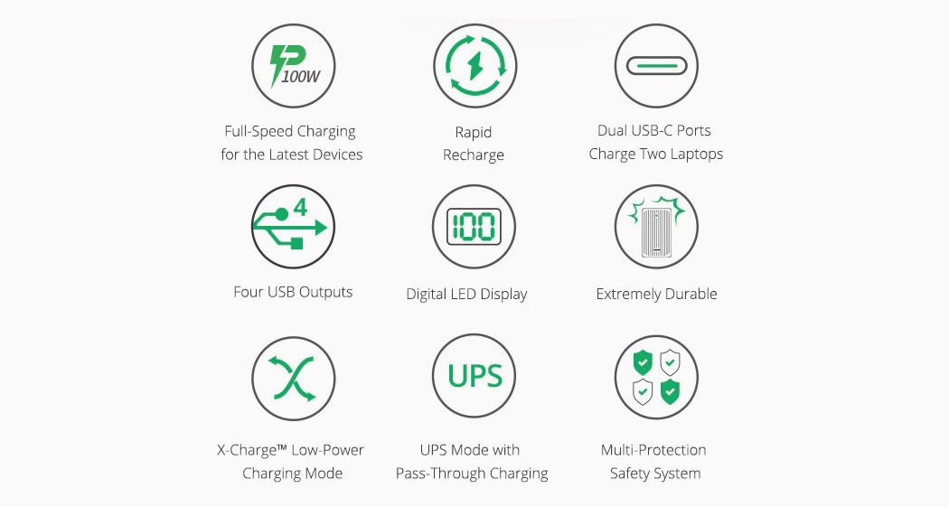 SuperTank，portable battery，black，