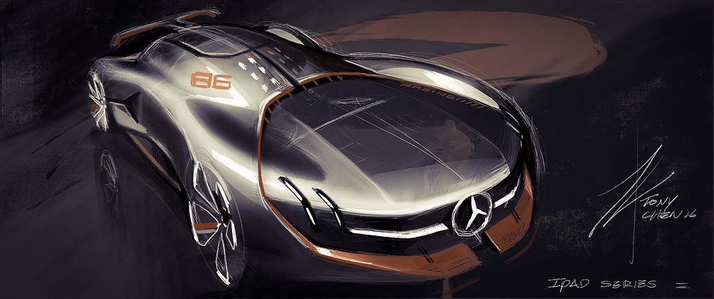 Hand drawn，illustration，vehicle，pc，