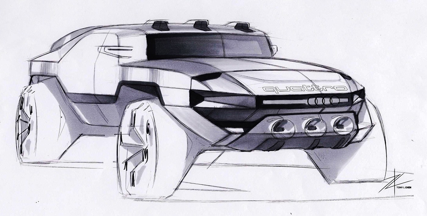 Hand drawn，illustration，vehicle，pc，