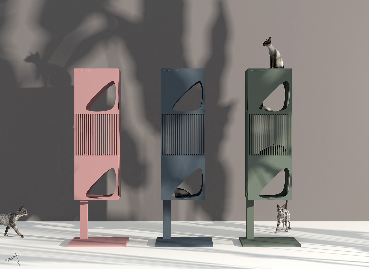 industrial design，product design，Life aesthetics，Cat climbing frame，Cat tree，Cat nest，cat，