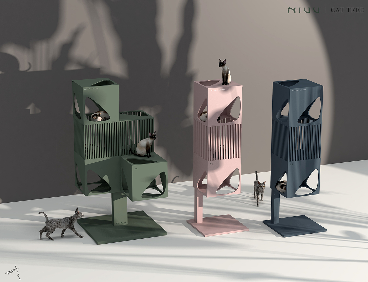 industrial design，product design，Life aesthetics，Cat climbing frame，Cat tree，Cat nest，cat，