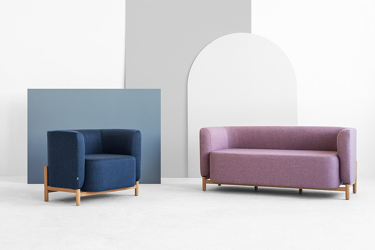 blue，sofa，Polar Sofa，