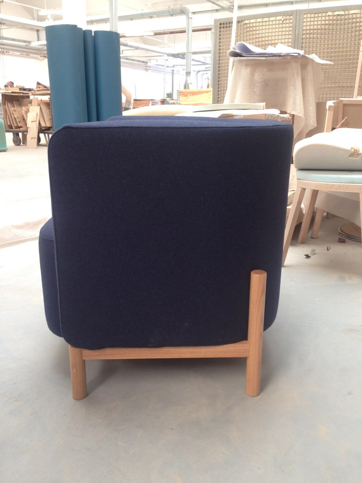 blue，sofa，Polar Sofa，