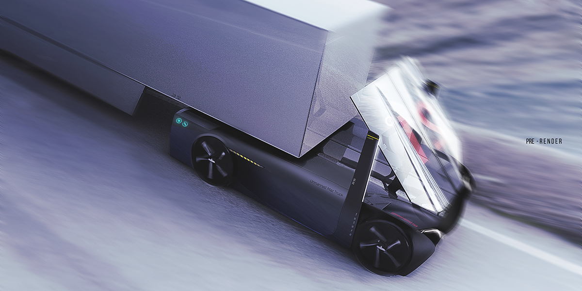 conceptual design，Automobile design，UNMANNED MAZ TRUCK，