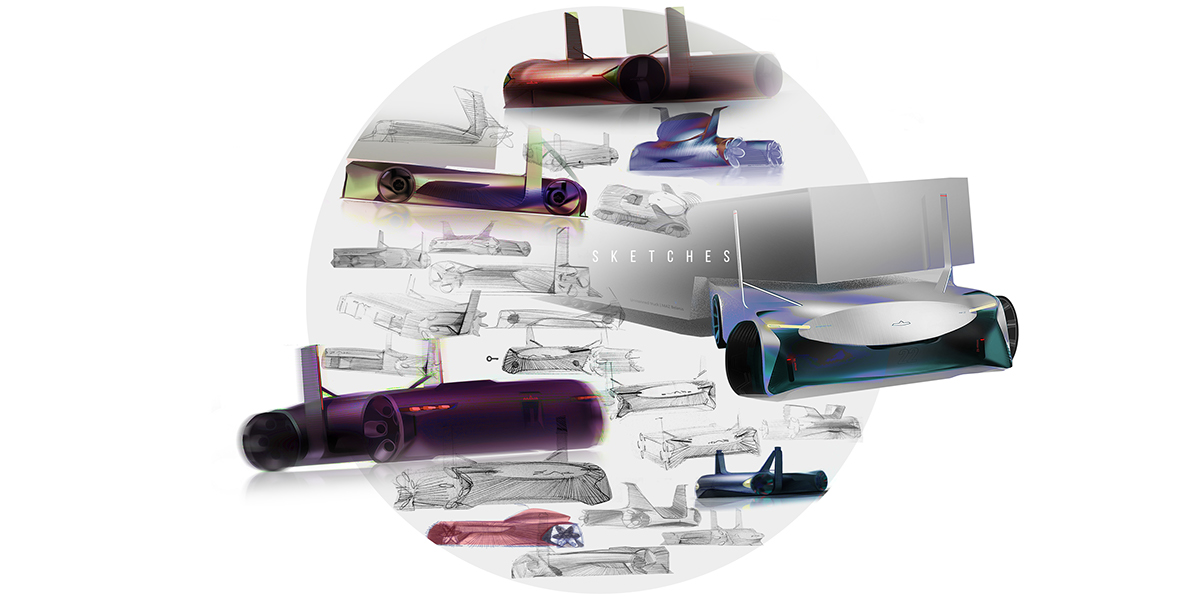 conceptual design，Automobile design，UNMANNED MAZ TRUCK，