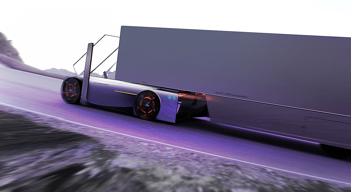 conceptual design，Automobile design，UNMANNED MAZ TRUCK，