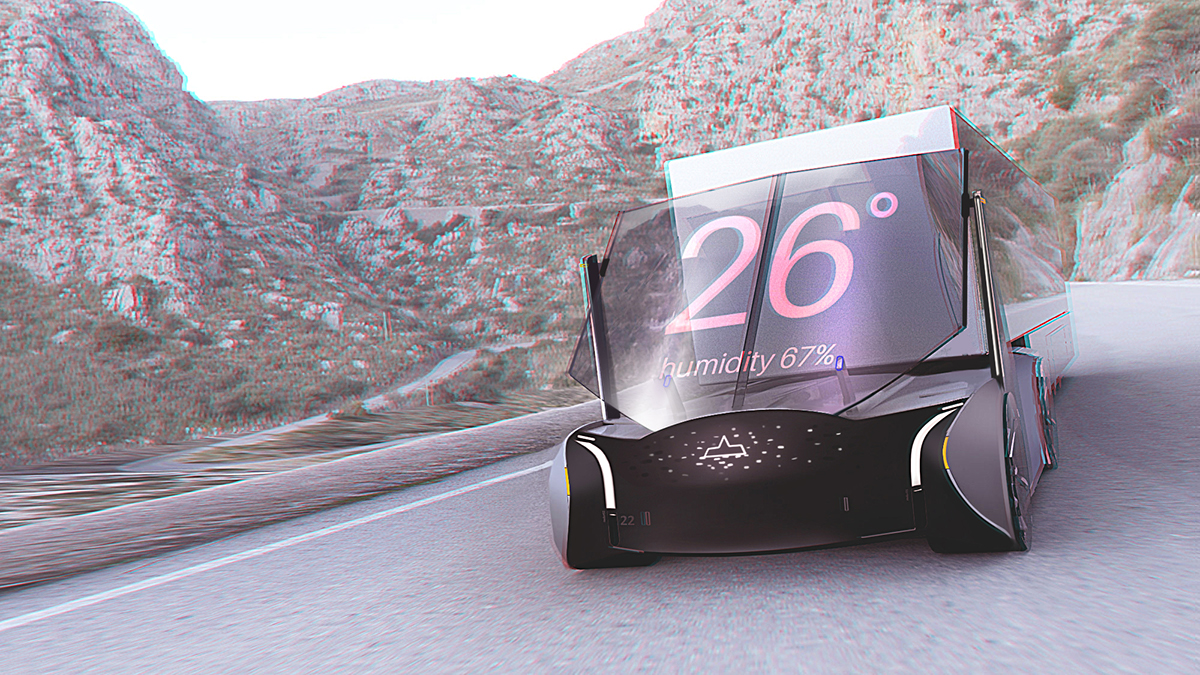 conceptual design，Automobile design，UNMANNED MAZ TRUCK，