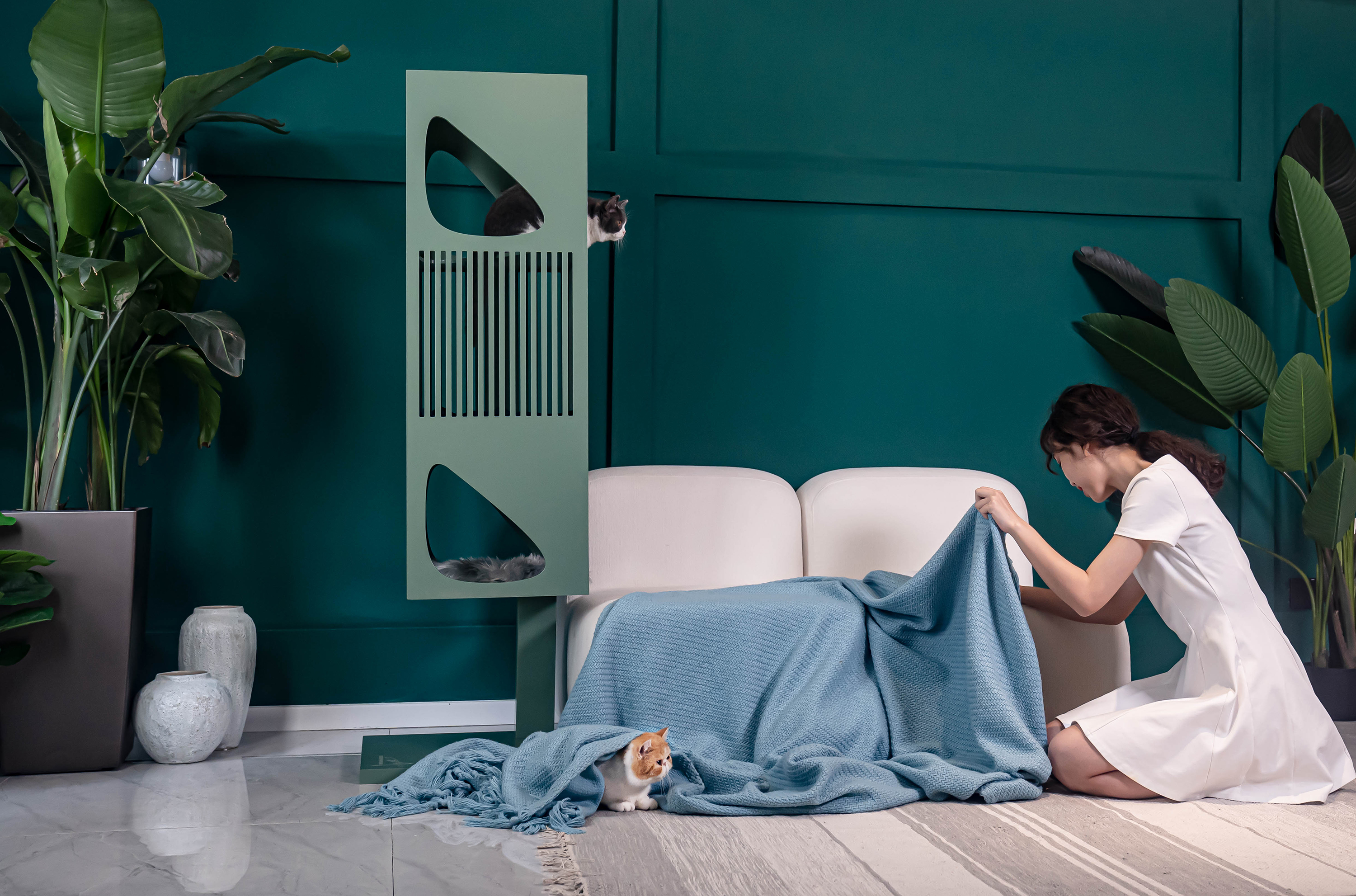 industrial design，product design，Life aesthetics，Cat climbing frame，Cat tree，Cat nest，cat，