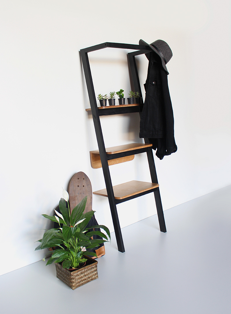 Home Furnishing，furniture，woodiness，Splicing，Clothes hanger，Storage rack，Table，