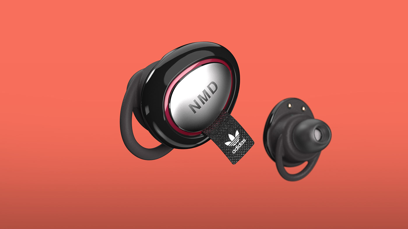 Render，Adidas，NMD，Concept map，black and white，