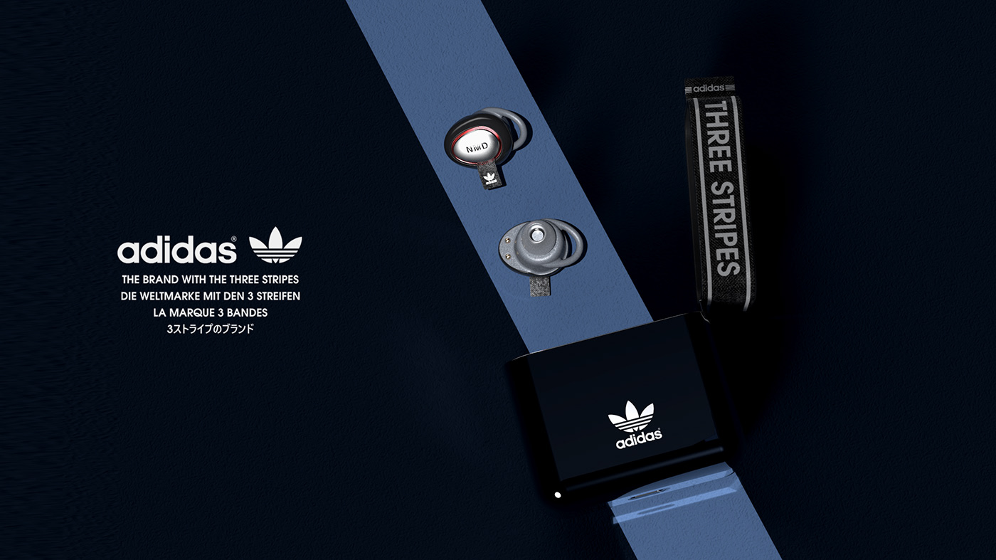 Render，Adidas，NMD，Concept map，black and white，