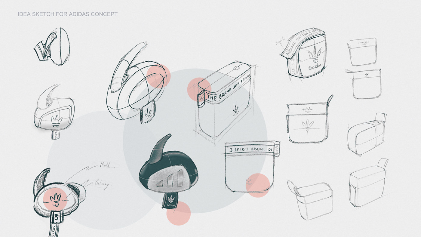 Render，Adidas，NMD，Concept map，black and white，