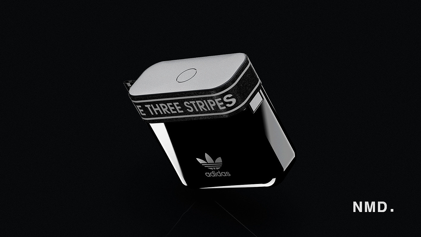 Render，Adidas，NMD，Concept map，black and white，