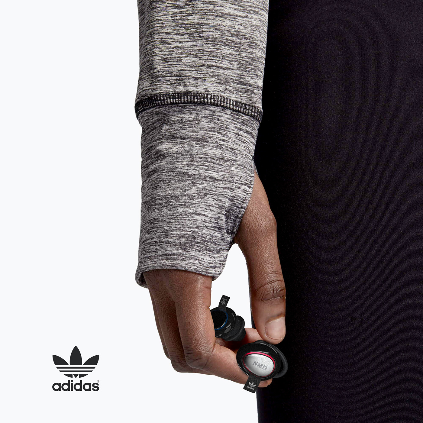 Render，Adidas，NMD，Concept map，black and white，